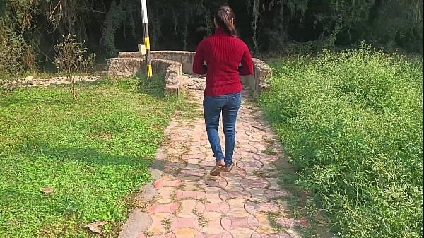 Hot Indian desi village girlfriend was outdoor side fuck with boyfriend in clear Hindi audio